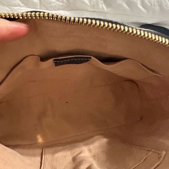 Gucci Navy Blue Leather Ophidia Dome Bag with Red Stripe - Picture 13 of 15